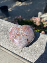 Load image into Gallery viewer, Pink Ocean Jasper Puffy Heart