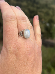 Moonstone Oval Ring Size 9.5