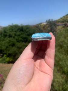 Larimar Sterling Silver Rectangle Pendant