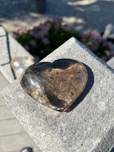 Citrine Smokey Quartz Flat Back Heart