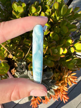 Load image into Gallery viewer, Larimar sterling silver arrowhead Pendant*