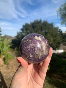 Lepidolite Sphere 69mm