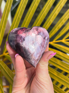 Gem Lepidolite Heart