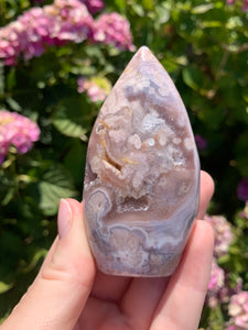 Pink Amethyst Druzy Flame