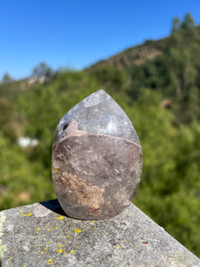 Lodolite Pink Quartz Flame