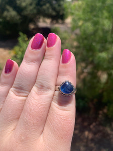 Blue Kyanite Sterling Silver Ring Size 5.5