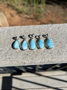 Larimar Tear Drop Sterling Silver Pendants *Variety