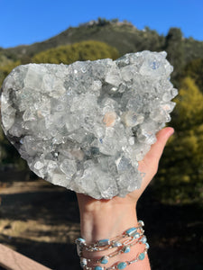 Apophyllite Cluster with Peach Stilbite