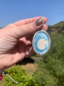 Larimar Oval Sterling Silver Pendant