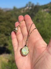 Load image into Gallery viewer, Fire Opal Rough Gold Electroformed 20&quot; necklace