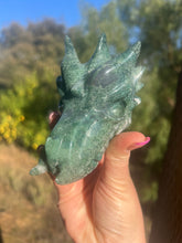 Load image into Gallery viewer, Moss Agate Dragon Head