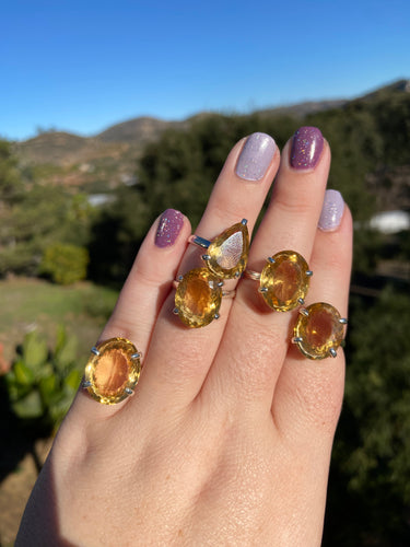 Honey Citrine Ring Variety Size 8