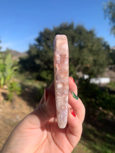 Pink Amethyst Heart on Stand