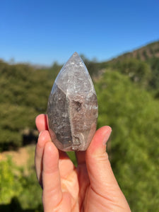 Lodolite Pink Quartz Flame