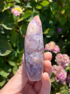 Pink Amethyst Druzy Flame