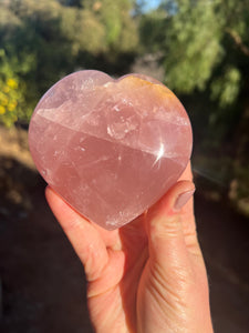 Rose Quartz Heart W Iron