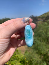 Load image into Gallery viewer, Larimar Rounded Oval Sterling Silver Pendant