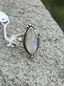 Moonstone Marquis Ring Size 8