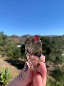 Light Smokey Quartz Flame with Rutile