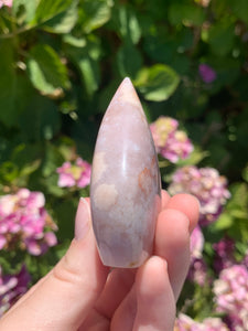 Pink Amethyst Druzy Flame