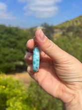 Load image into Gallery viewer, Larimar Rounded Oval Pendant Sterling Silver