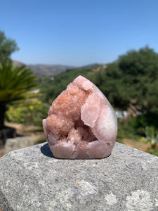 Pink Amethyst Druzy Flame