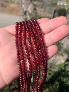 Garnet Beaded Necklaces 20” (Intuitively Selected)