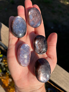 Gem Lepidolite Mini Palm Stones Intuitively Selected