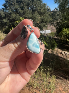 Larimar Tear Drop Sterling Silver Pendant *Variety