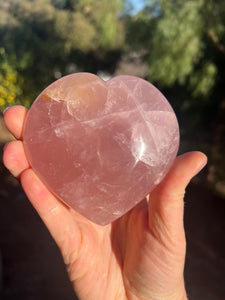 Rose Quartz Heart W Iron