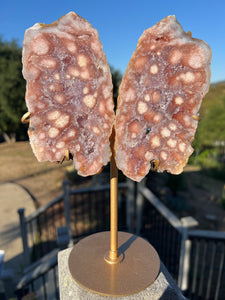 Lavender Pink Amethyst Butterfly Wings On Stands