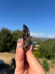 Citrine Smokey Quartz Flat Back Heart