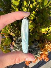 Load image into Gallery viewer, Larimar sterling silver arrowhead Pendant*