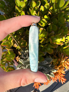 Larimar sterling silver arrowhead Pendant*