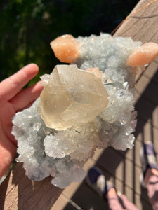 Apophyllite Stilbite Cubic Calcite From India AAA