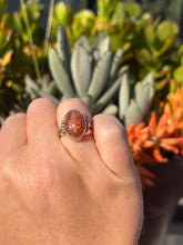 Load image into Gallery viewer, Sunstone Oval Sterling Silver Size 7.5