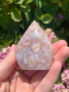 Pink Amethyst Druzy Flame