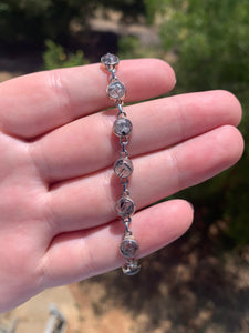 Black Tourmaline Bracelet Sterling Silver