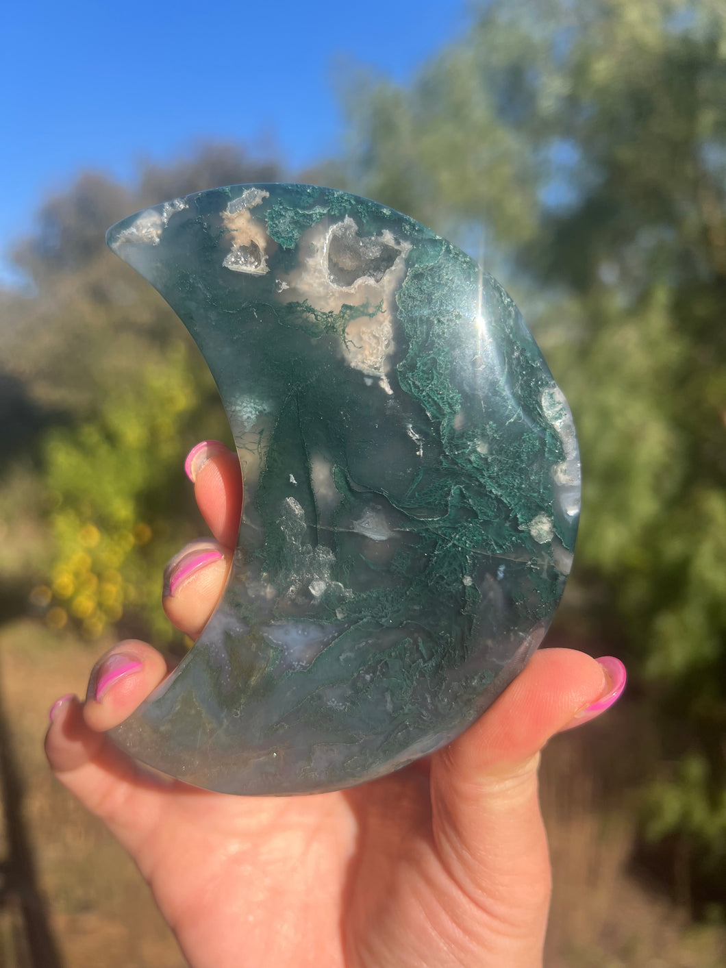 Moss Agate Moon