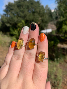 Amber Sterling Silver Rings *Variety