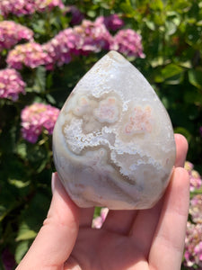 Pink Amethyst Druzy Flame