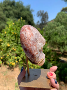 Pink Amethyst Druzy Heart on Stand