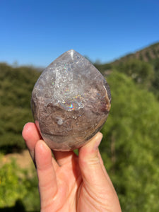 Lodolite Pink Quartz Flame