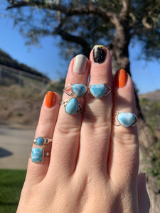 Larimar Sterling Silver Rings