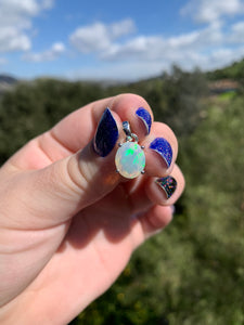 Faceted Sterling Silver Opal Pendants Variety*