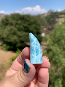 Larimar Fin Standing Carving 45D