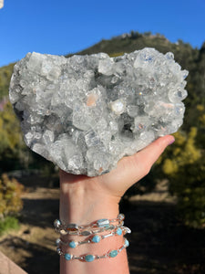 Apophyllite Cluster with Peach Stilbite