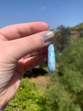 Load image into Gallery viewer, Larimar Riunded Teardrop Sterling Silver Pendant