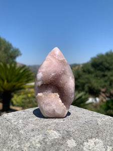 Pink Amethyst Druzy Flame