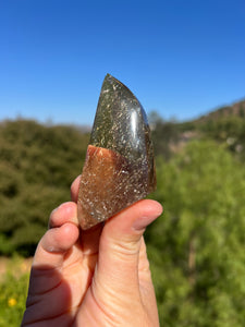 Rutile Gold Smokey Quartz Flame